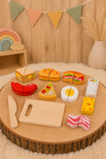 Set de Alimentos para Cortar de Madera