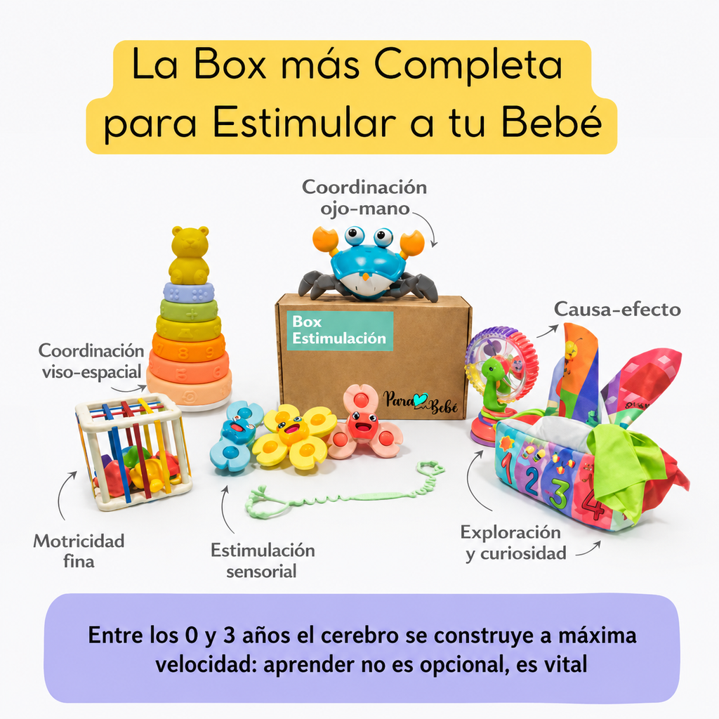 Box Estimulación Temprana de 6 a 12 Meses Aventura Marina Apilable