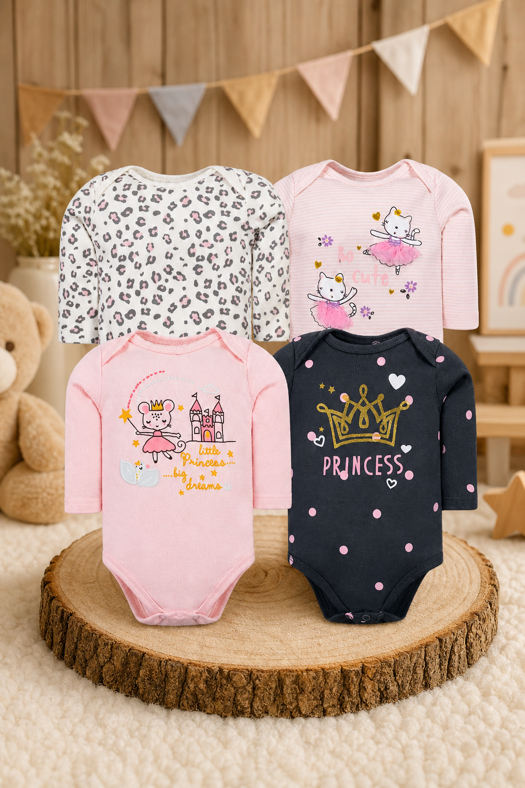 Pack 4 Bodies Ratoncita 🐭🌸