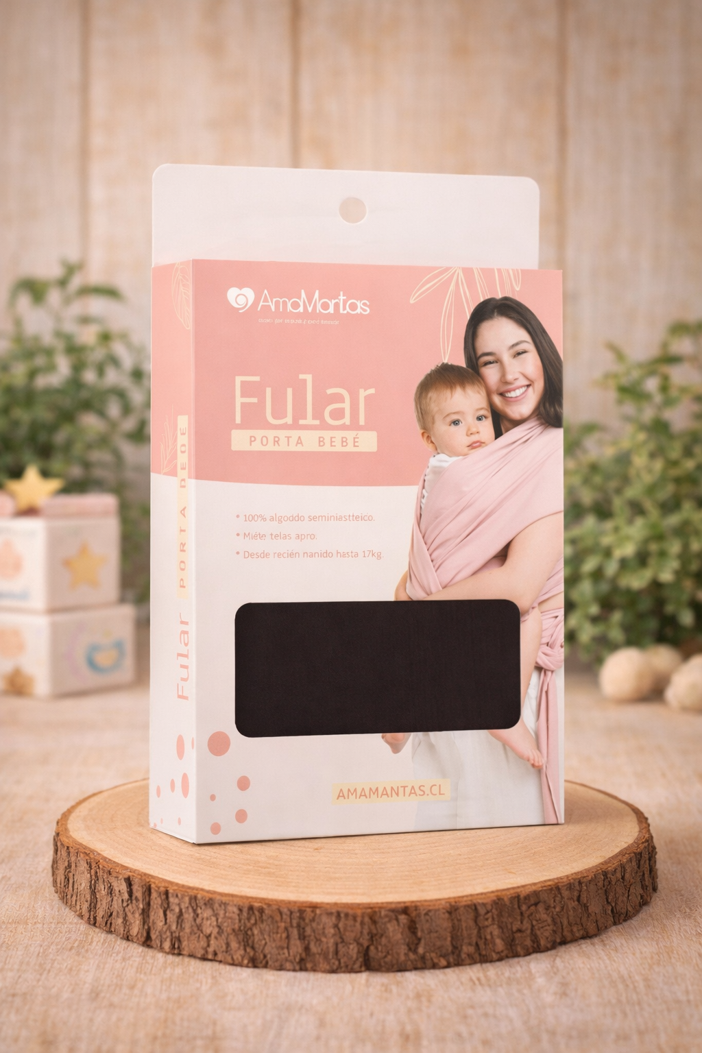 Fular Algodón Semielasticado Negro