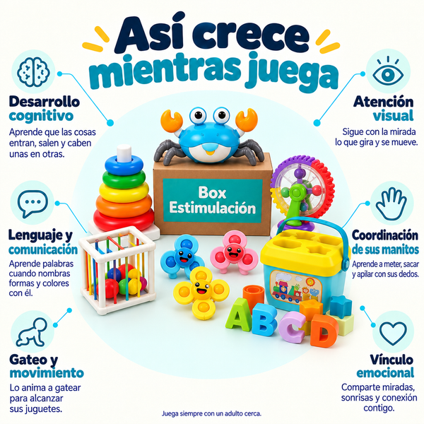Así crece mientras juega: beneficios de los juguetes de la Box 6 a 12 meses [variante: Marina]