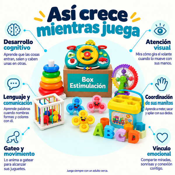 Así crece mientras juega: beneficios de los juguetes de la Box 6 a 12 meses [variante: Urbana]