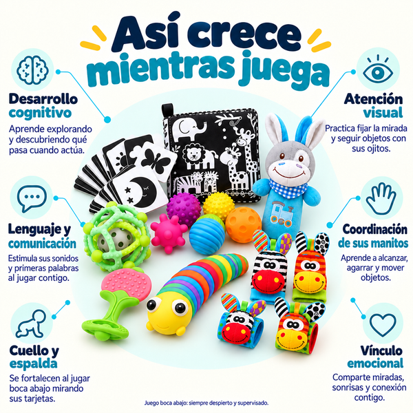 Así crece mientras juega: beneficios de los juguetes de la Box 0 a 6 meses