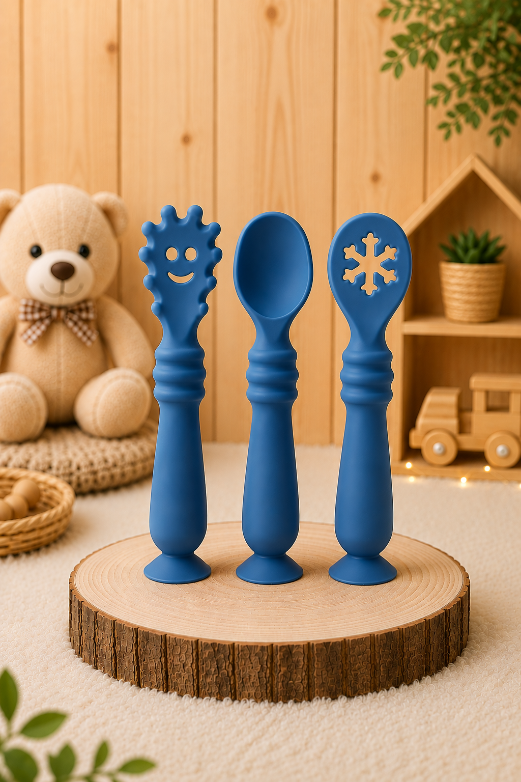 Set 3 Cucharas de Aprendizaje con Ventosa de Silicona