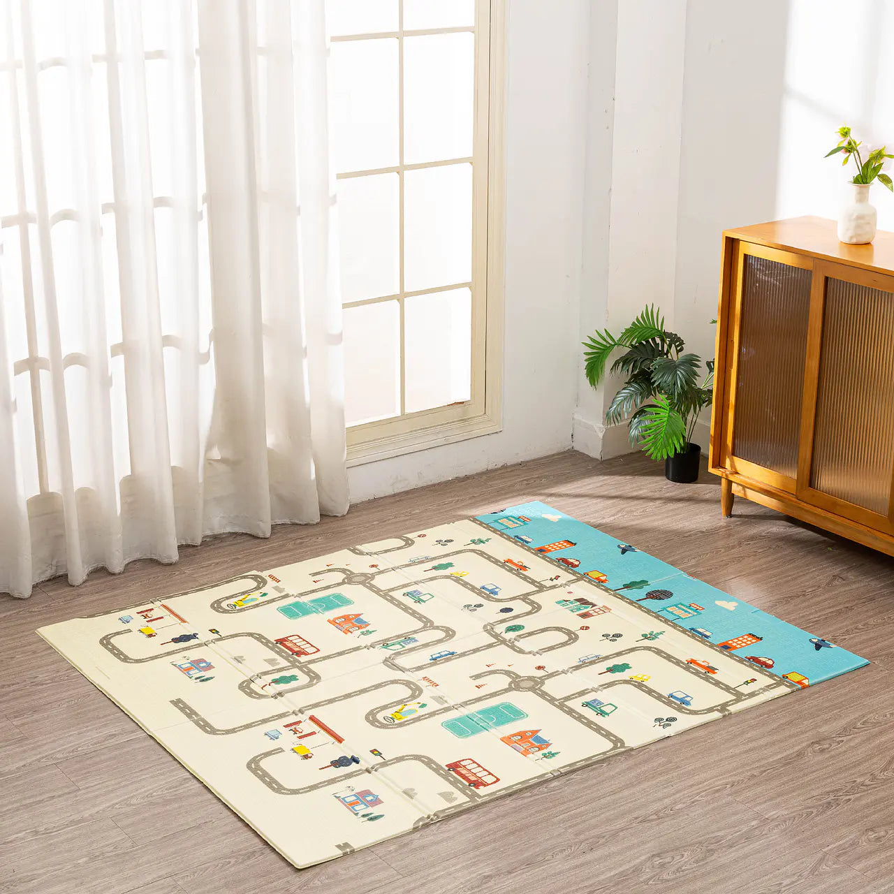 Alfombra Playmats Antigolpes 150x180 Tribu y Pista
