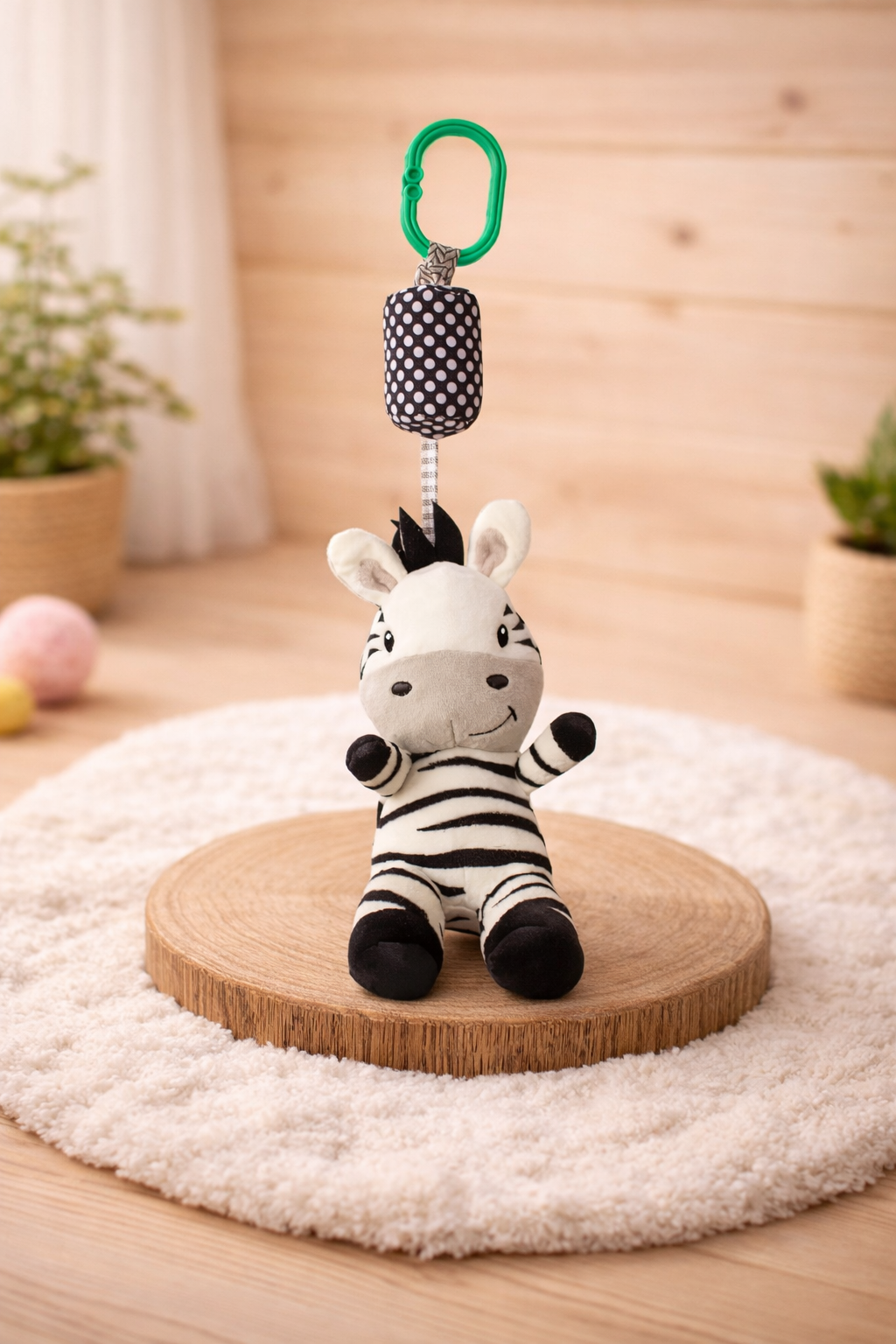 Sonajero Colgante Cebra Alto Contraste