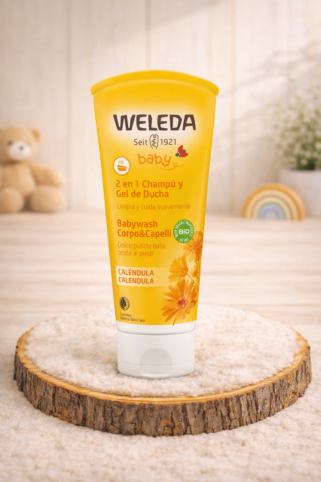 Shampoo y Gel de Ducha de Caléndula Bebé 200 ml