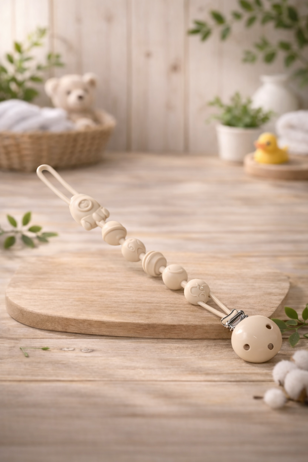 Porta Chupetes de Silicona Relieve Colección Boreal