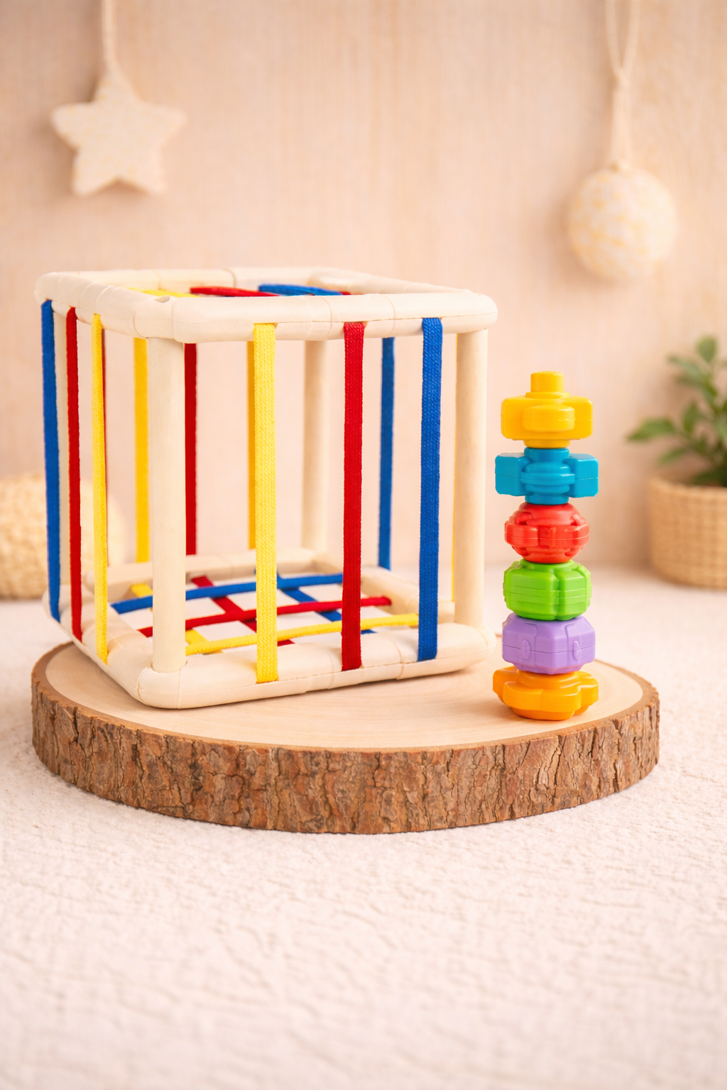 Cubo Sensorial Pequeño de Encaje