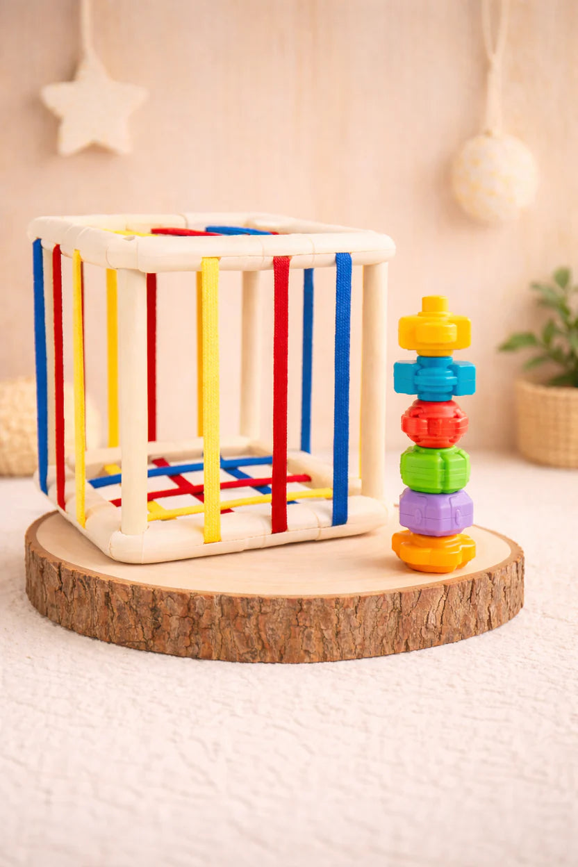 Cubo Sensorial Pequeño de Encaje
