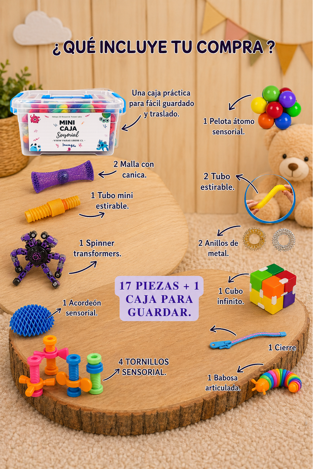 Caja Sensorial 17 Artículos