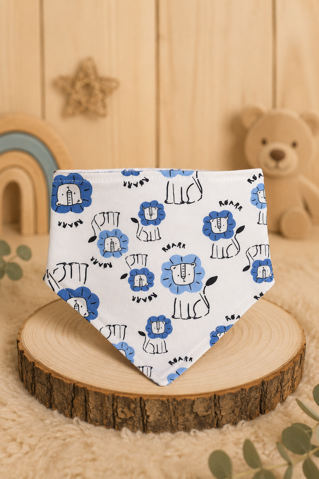 Bandana Estampada Leones Azules