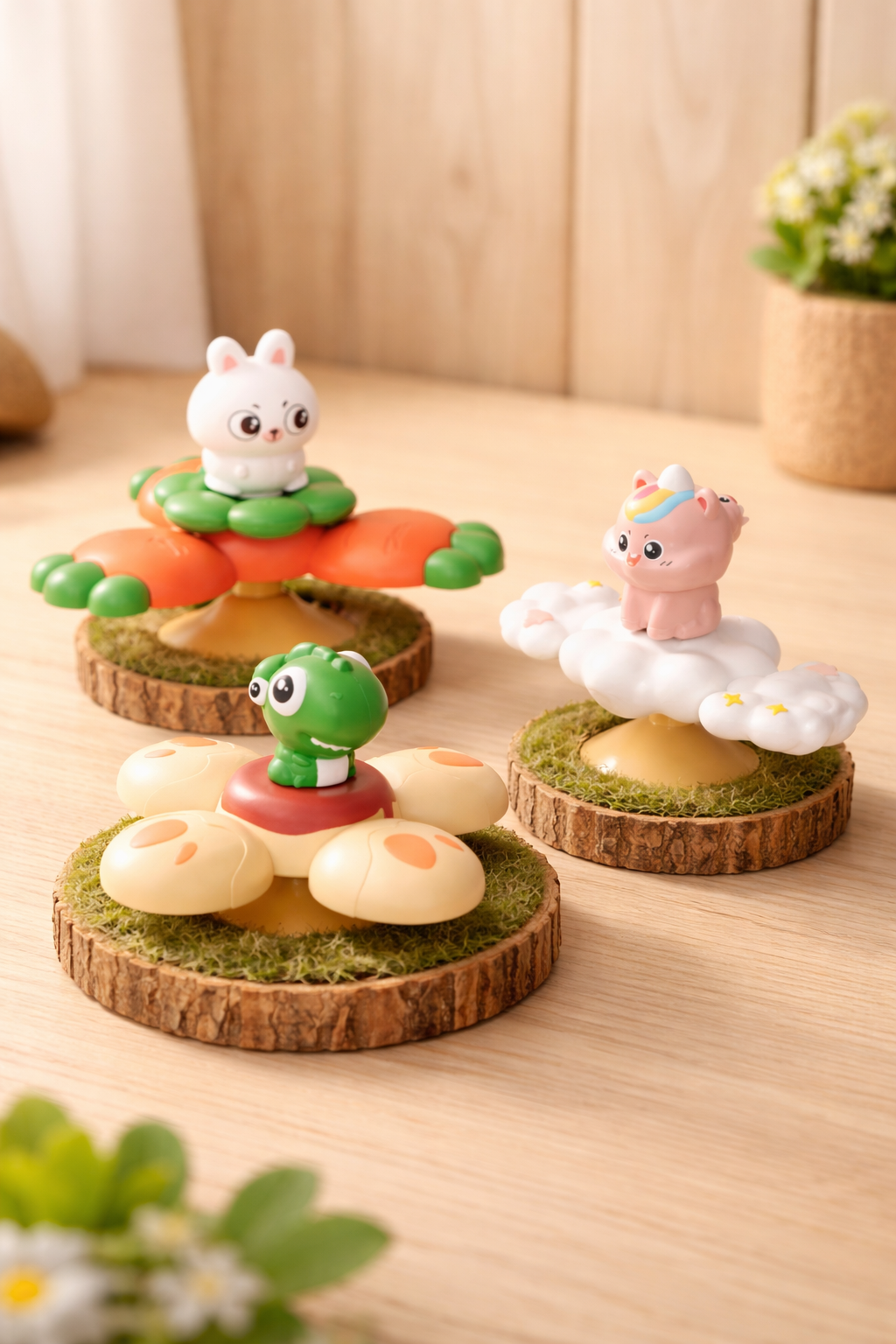 Set 3 Spinner con Ventosa Zanahoria