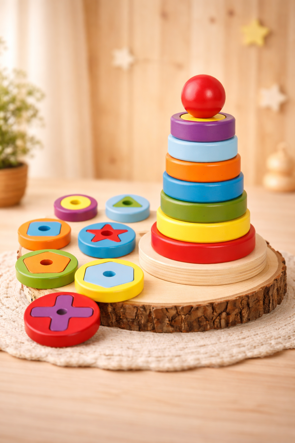 Torre Apilable Figuras Geométricas