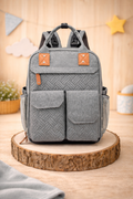 Mochila Maternal más Mudador Gris