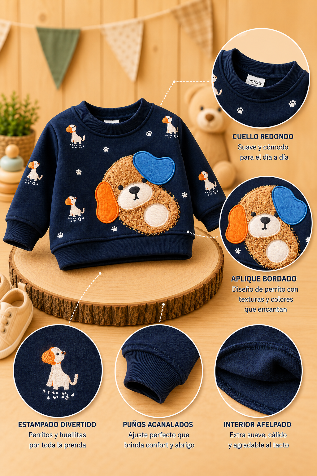 Conjunto de 2 Piezas Perrito🐶💙