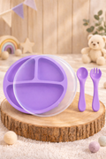 Plato de Silicona con Servicio y Tapa "Colección Aurora"