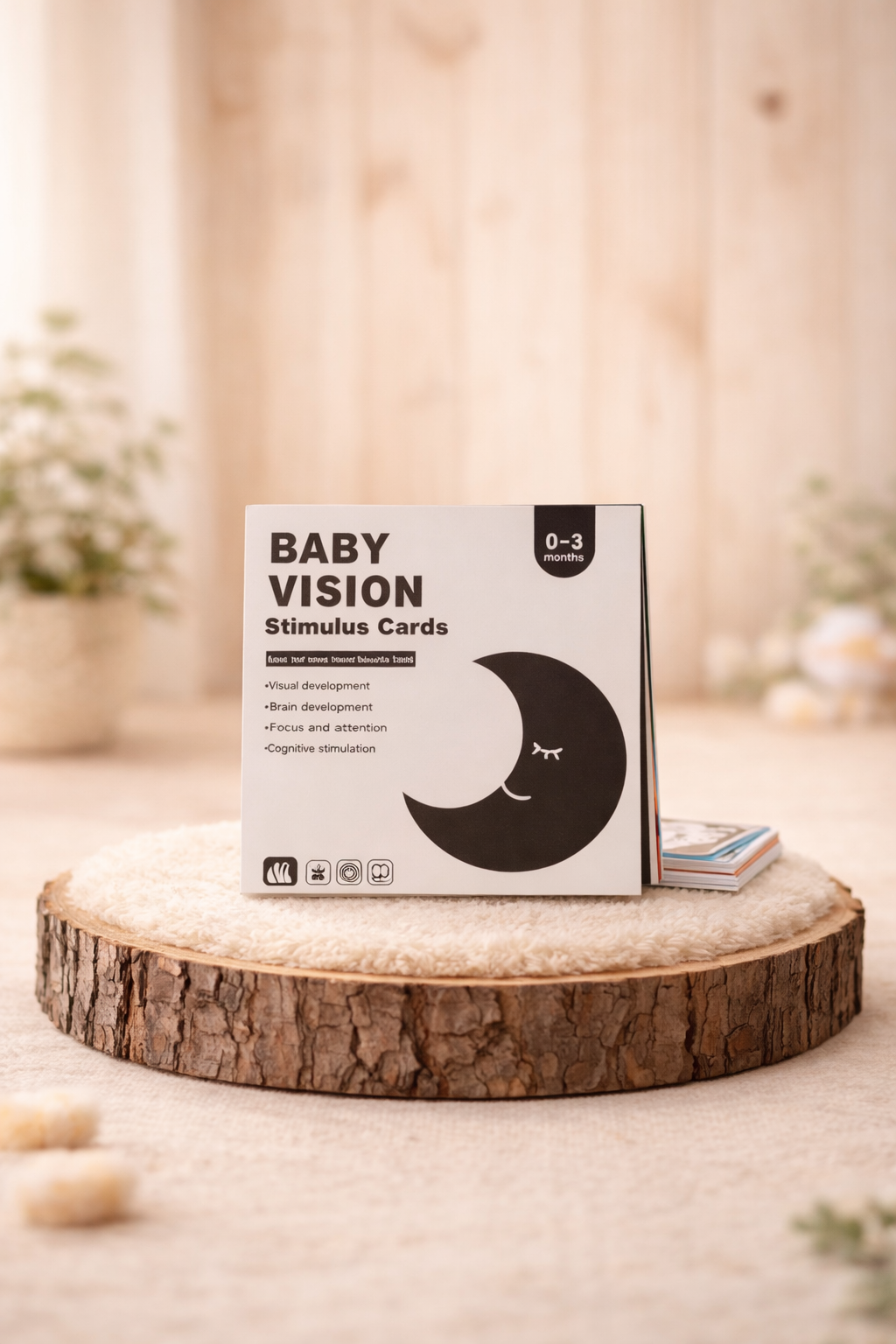 Tarjetas de Estimulación Visual Alto Contraste 0 a 3 Meses