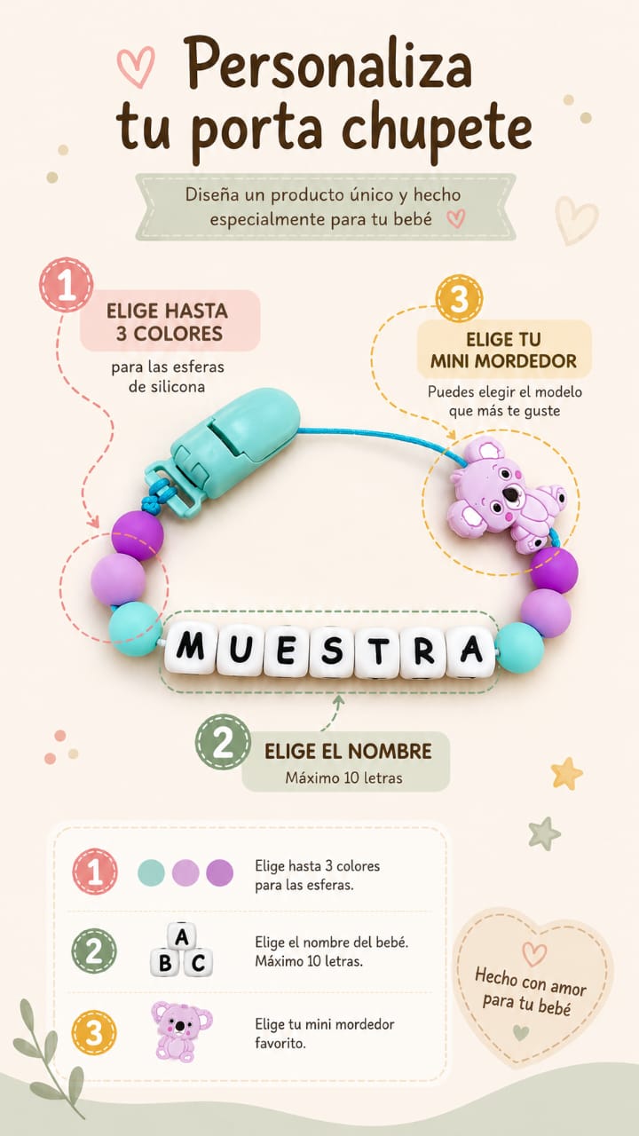 Porta Chupete Personalizado