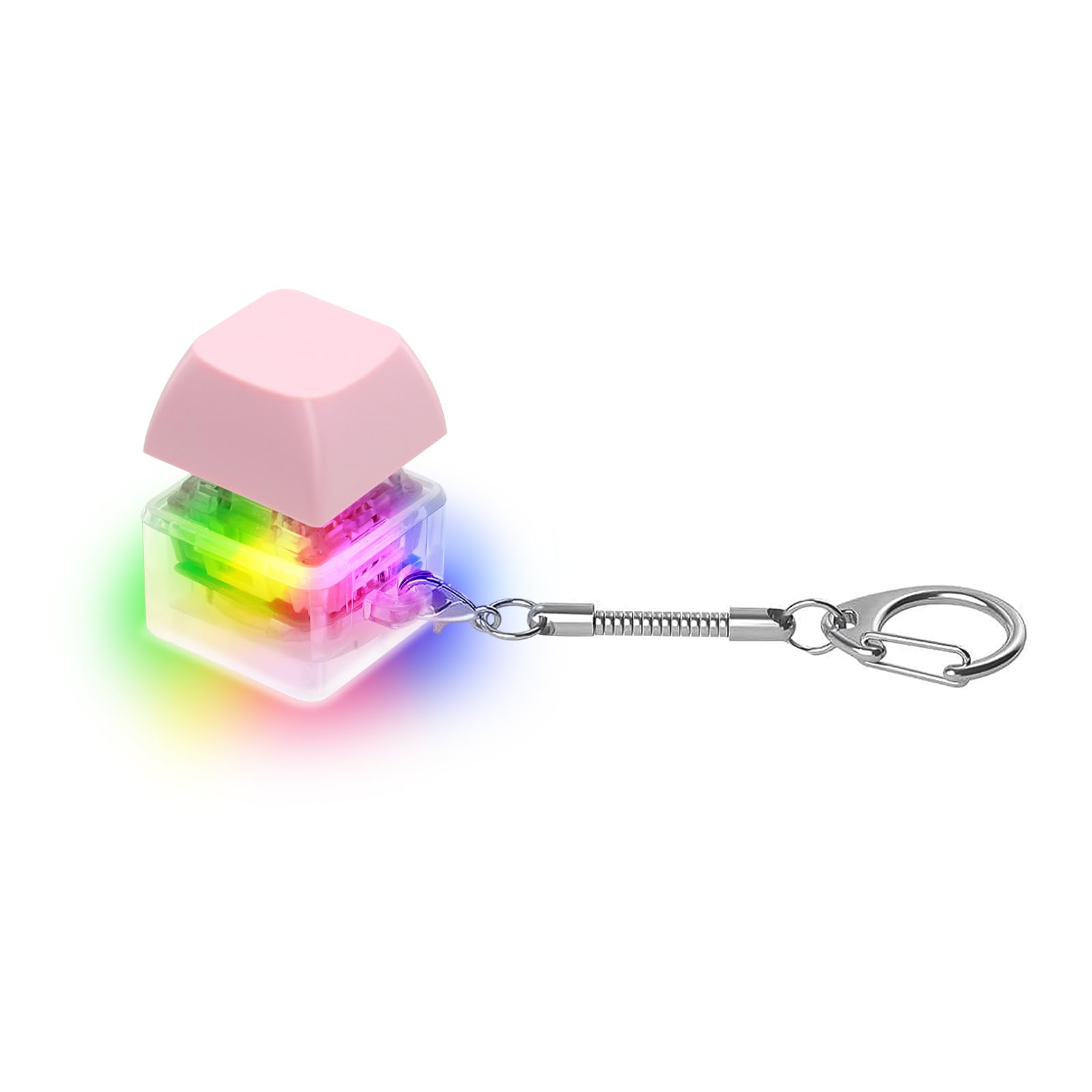 Fidget Toys Llavero con una tecla Mecanica con Luz