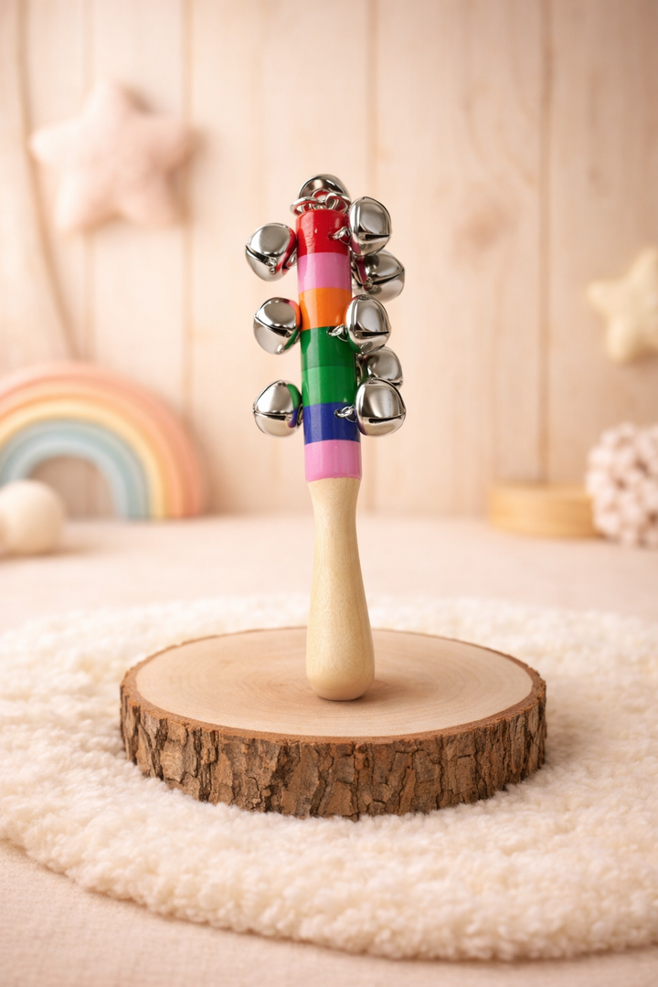 Sonajero de Madera con 10 Campanas
