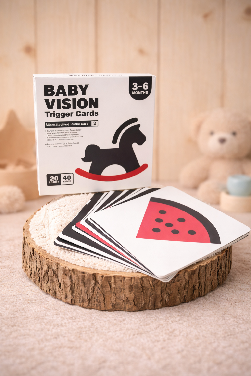 Tarjetas de Estimulación Visual Alto Contraste 3 a 6 Meses