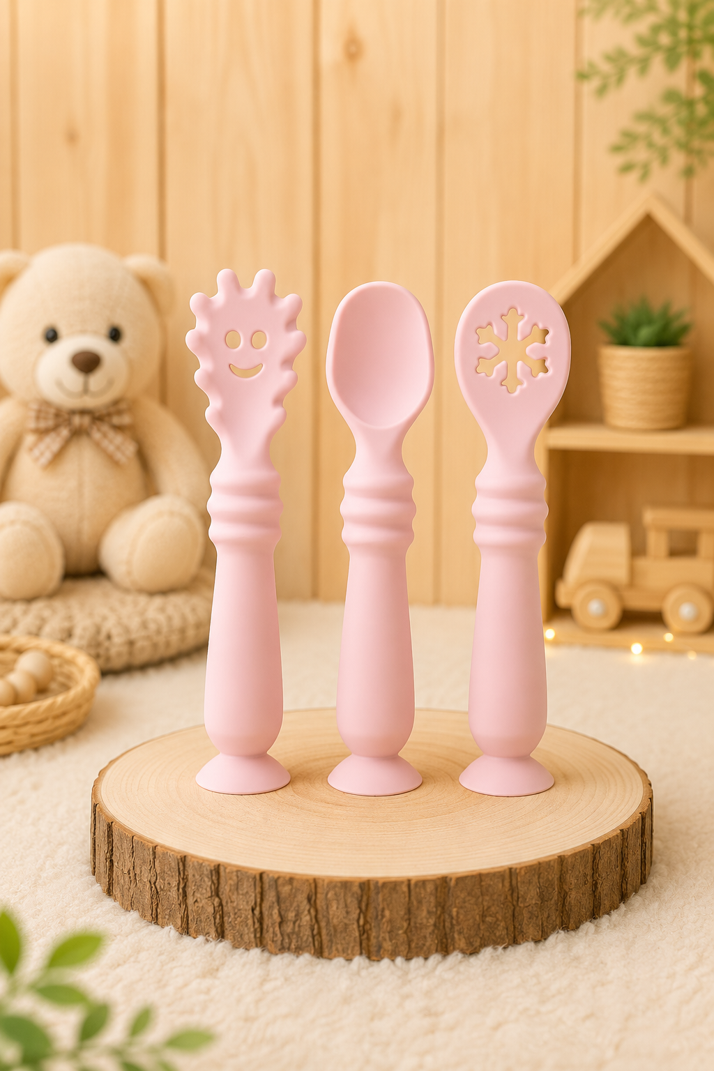 Set 3 Cucharas de Aprendizaje con Ventosa de Silicona