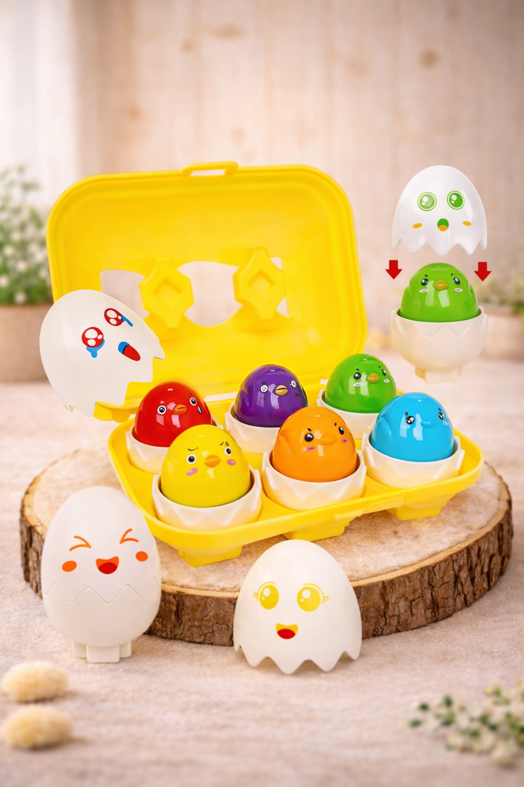 Set 6 Huevos de Encaje Emociones