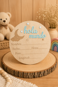 Placa de Nacimiento "Hola Mundo"