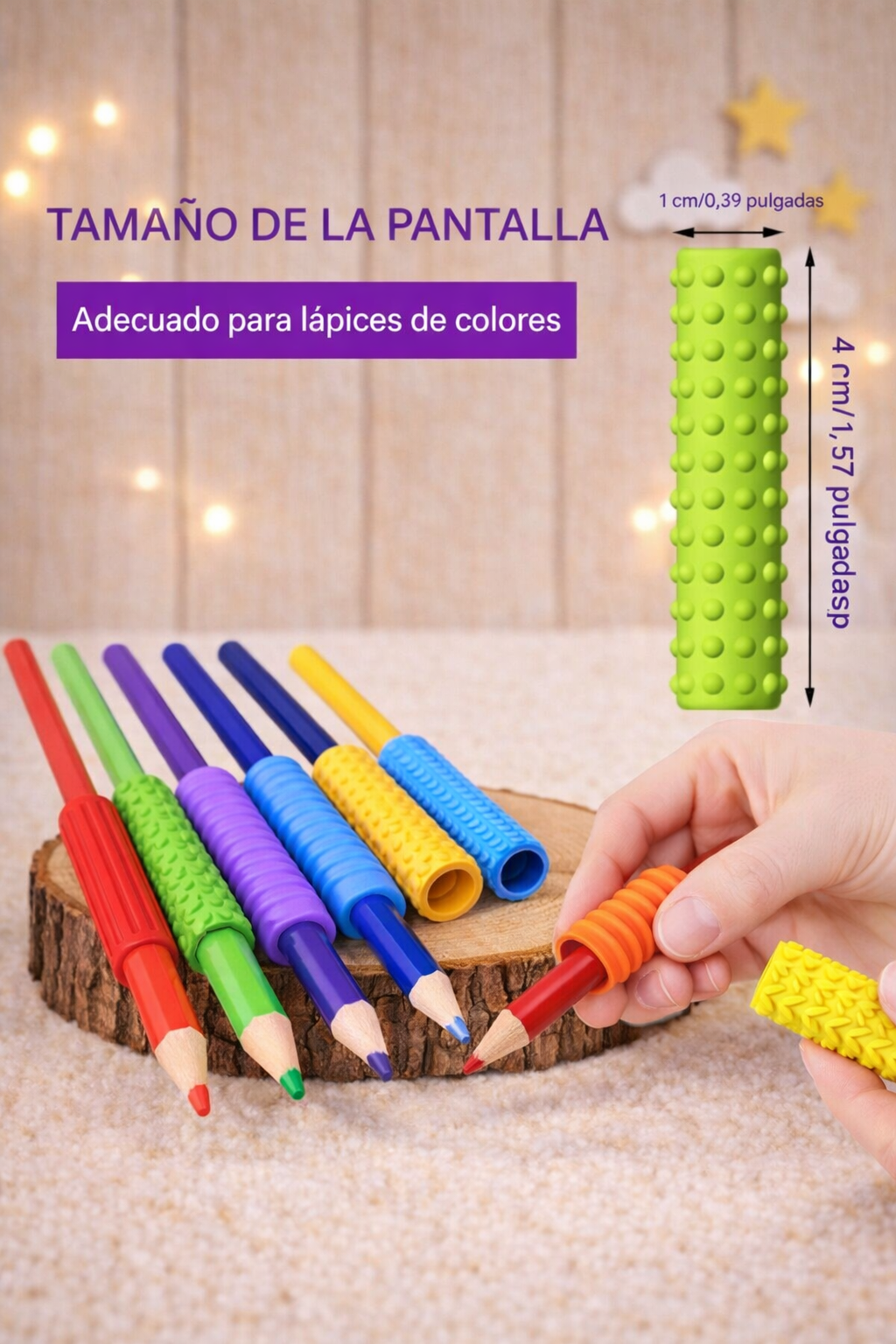 Set 12 Sujetadores Sensoriales Para Lapices