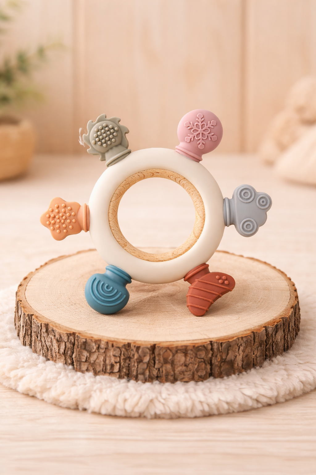 Mordedor de Silicona y Madera Sol